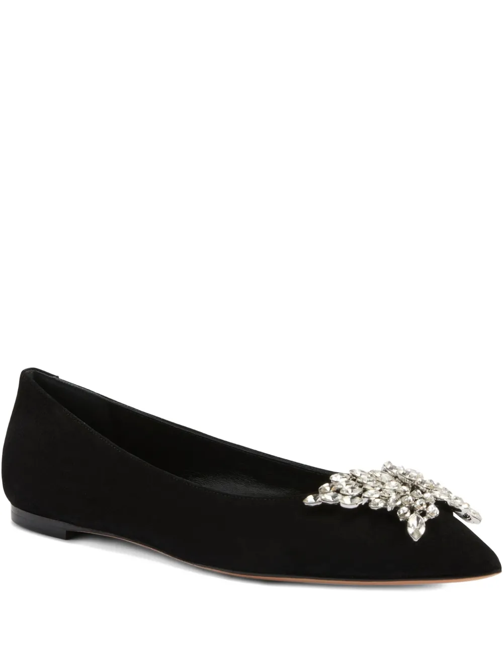 Балетки Farifu с кристаллами Giuseppe Zanotti, черный