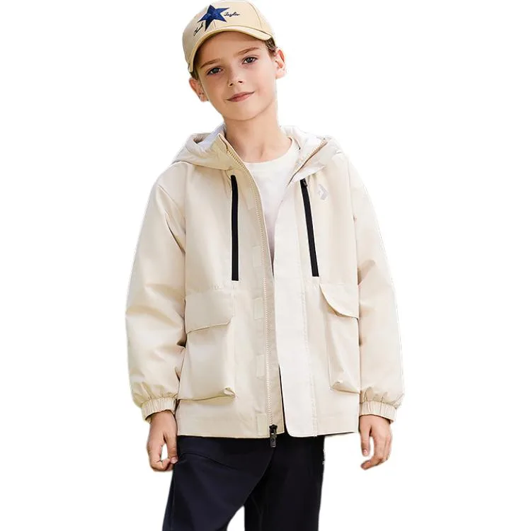 Детская куртка с капюшоном для улицы Converse, Cream Frost