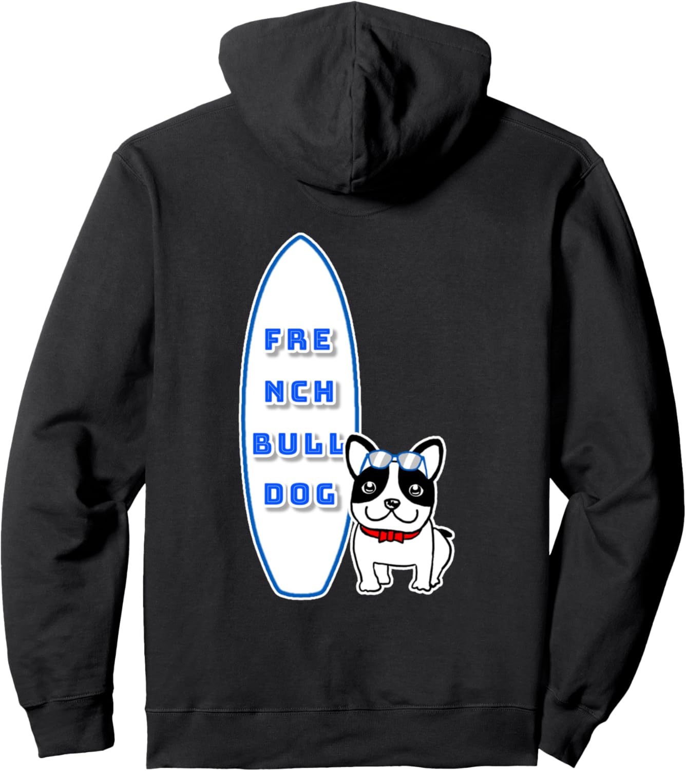 

Толстовка с изображением французского бульдога и доски для серфинга T-Shirt Goods Workshop, черный