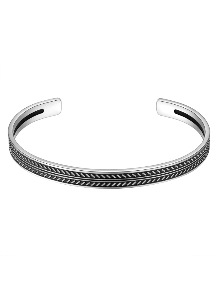 

True Rebels Браслет из нержавеющей стали серебристо-черного цвета