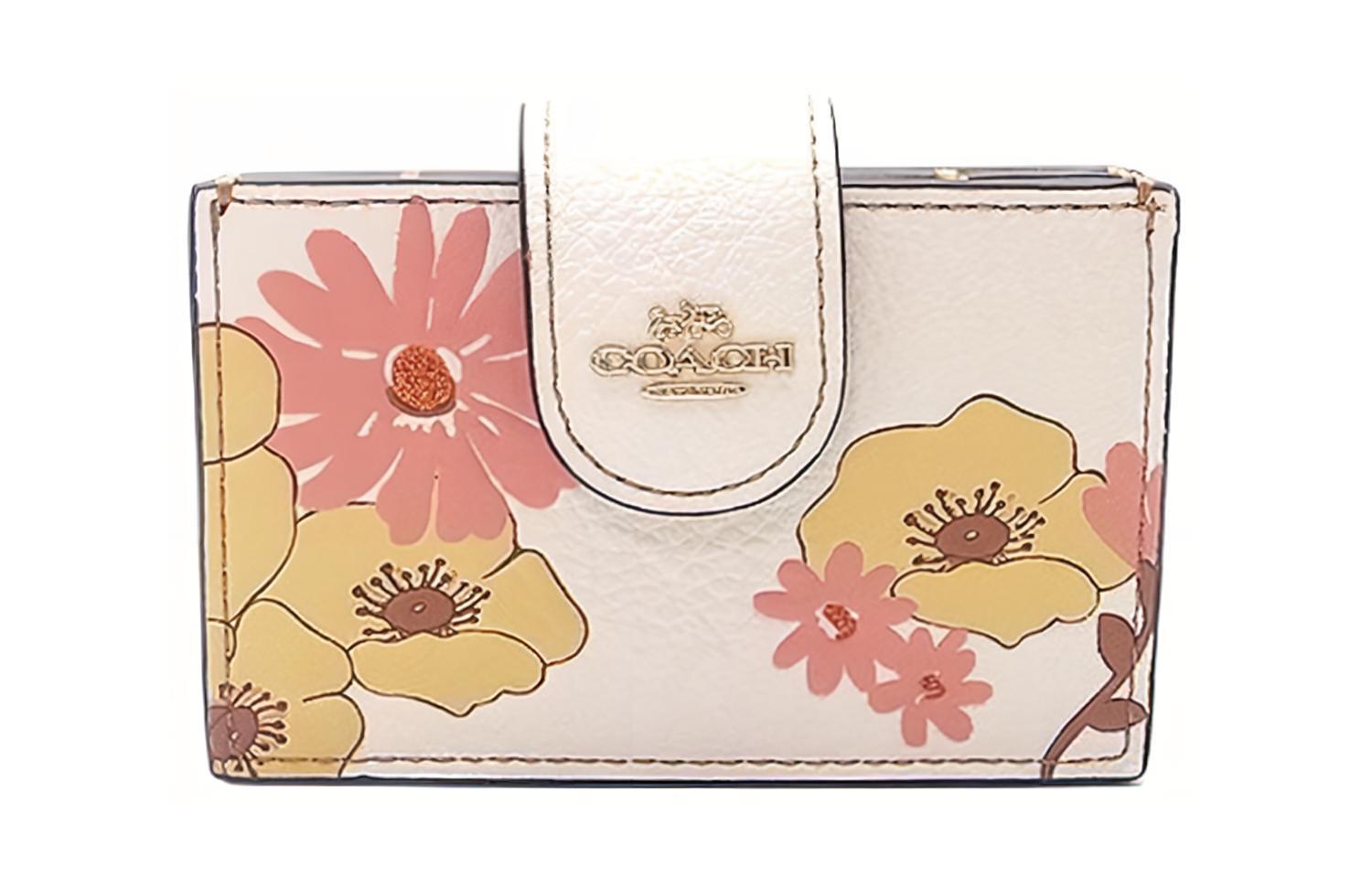 

COACH Кожаный визитницак кошелек Accordion Card Case для женщин White