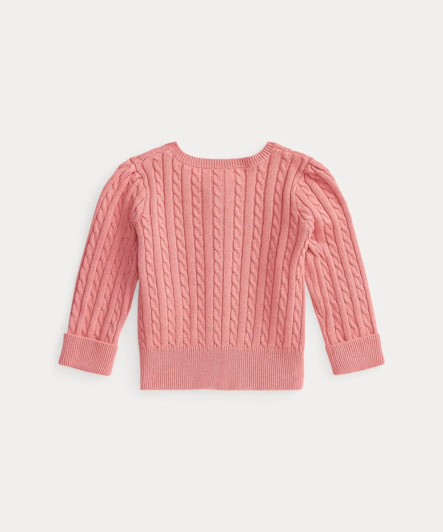 Детский мини-кардиган из хлопка с косами Polo Ralph Lauren, 650 Pink — фото 2