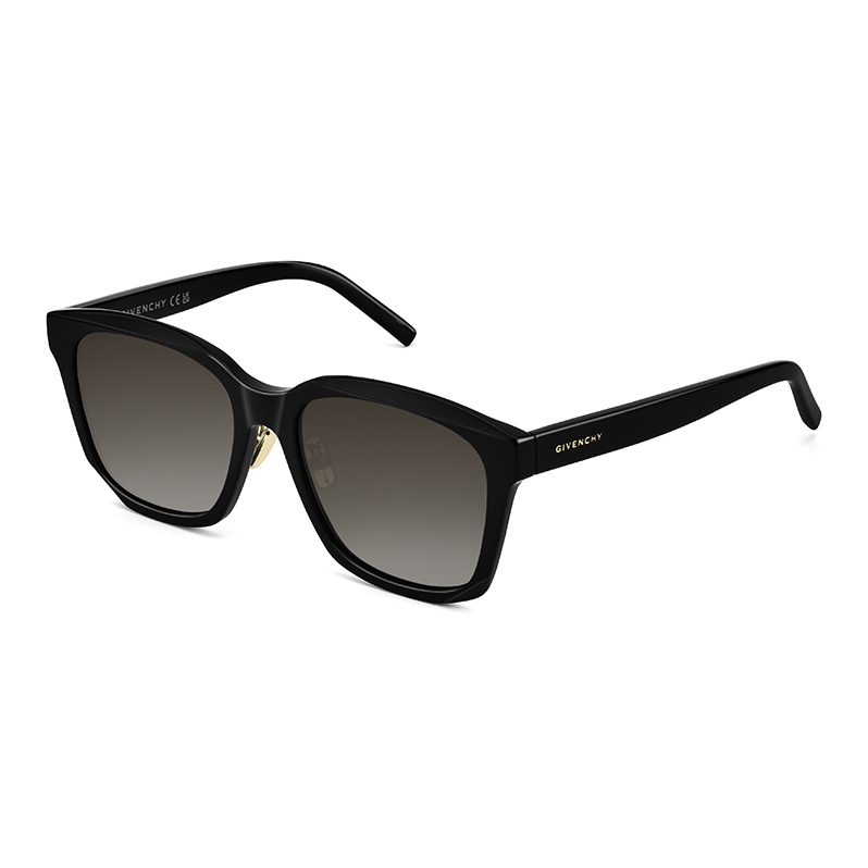 

Givenchy Пластиковая оправа квадратные солнцезащитные очки унисекс, 01B-Black Frame with Brown Lens