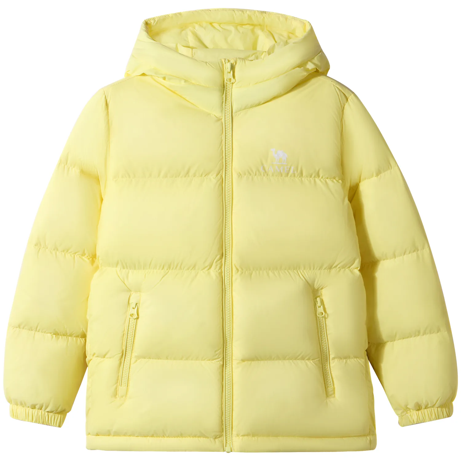 Детская пуховая куртка с капюшоном утепленная CAMEL, Moonlit Yellow