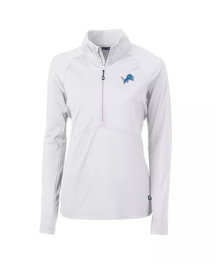 

Женская белая куртка-пуловер с полумолнией «Детройт Лайонс» Adapt Knit Cutter & Buck