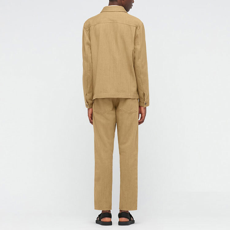 Мужская хлопковая куртка Uniqlo U Collection, 32 бежевый — фото 4