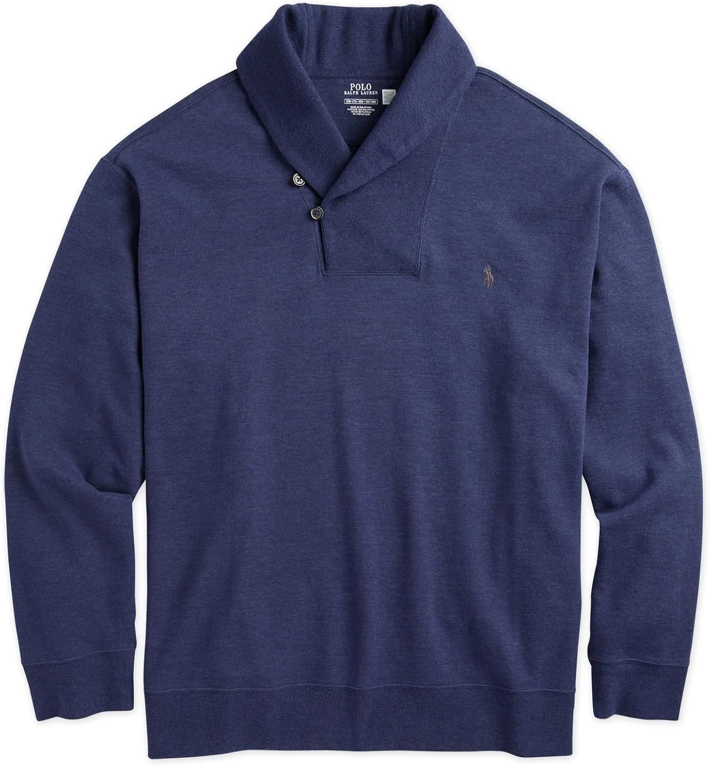 

Мужской свитер Ralph Lauren с воротником-шалью, длинным рукавом и резинкой POLO RALPH LAUREN, Navy Heather