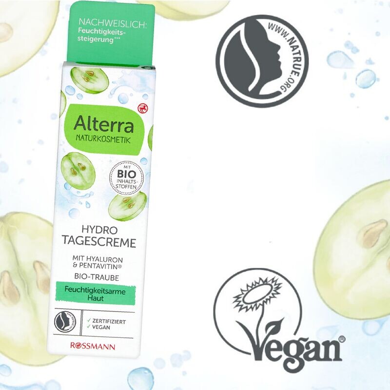 Крем для лица Alterra NATURKOSMETIK — Гидро дневной органический виноград, 50 мл — фото 2
