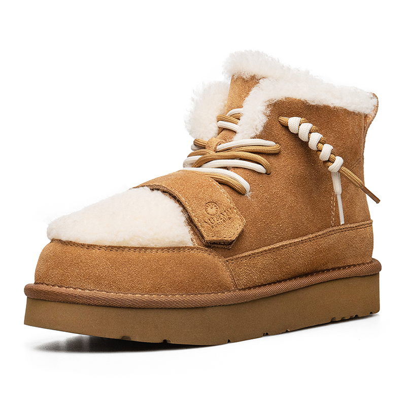 AU&MU Термостельки женские зимние сапоги каштан, цвет Chestnut — фото 3