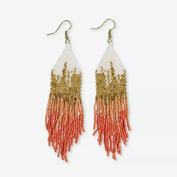 

Серьги Claire Ombre Luxe с бахромой из бисера Ink+Alloy, coral