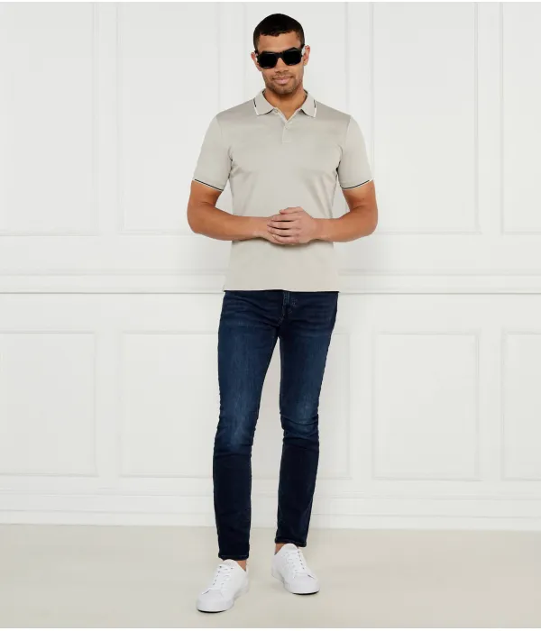 Футболка поло Slim fit Calvin Klein, серый — фото 2