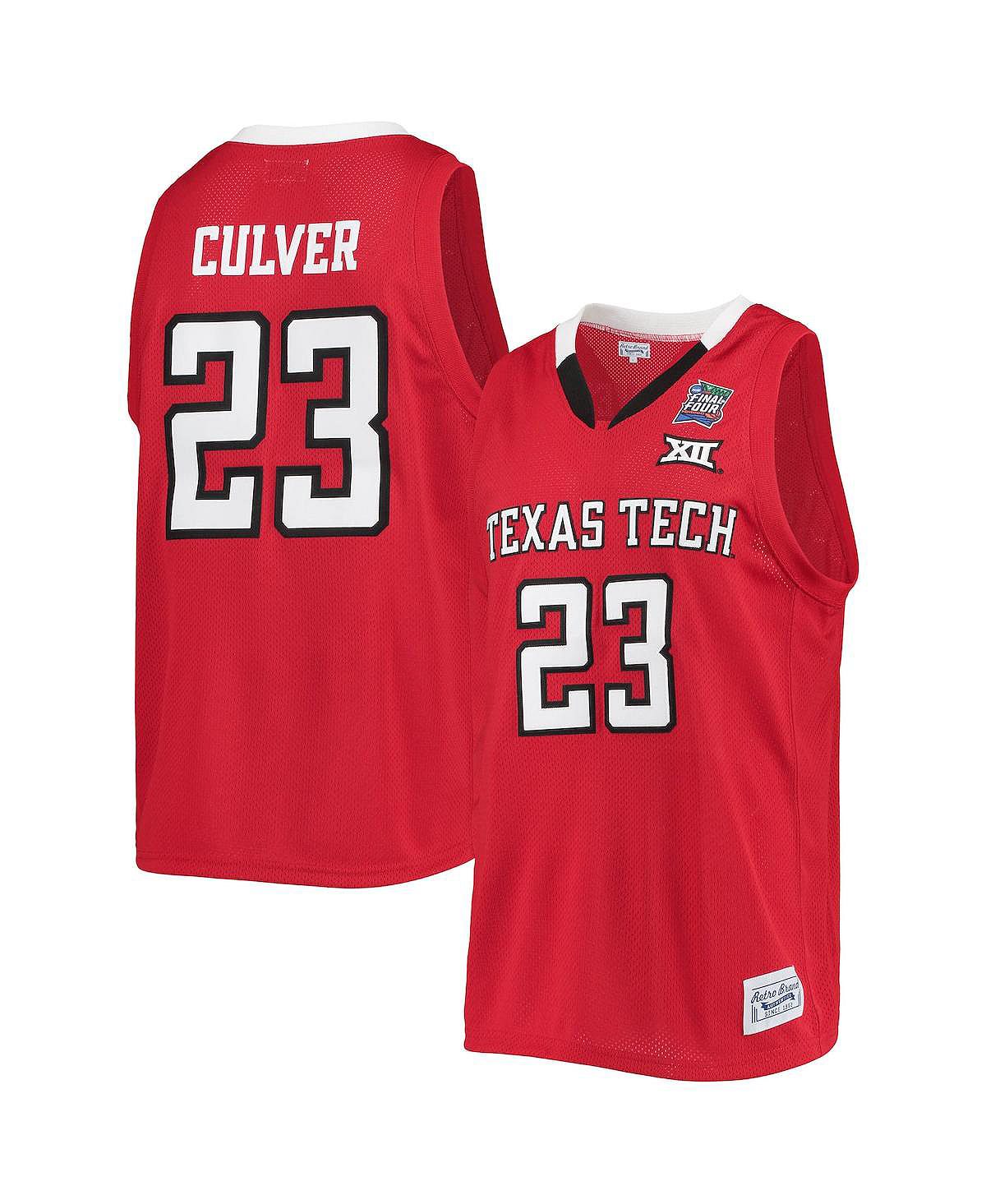 

Мужская баскетбольная майка Jarrett Culver Red Texas Tech Red Raiders в память о выпускниках Original Retro Brand