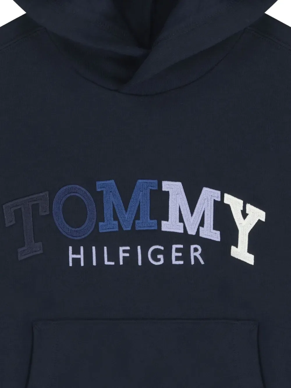 Худи с логотипом и надписью Tommy Hilfiger Junior, синий — фото 3