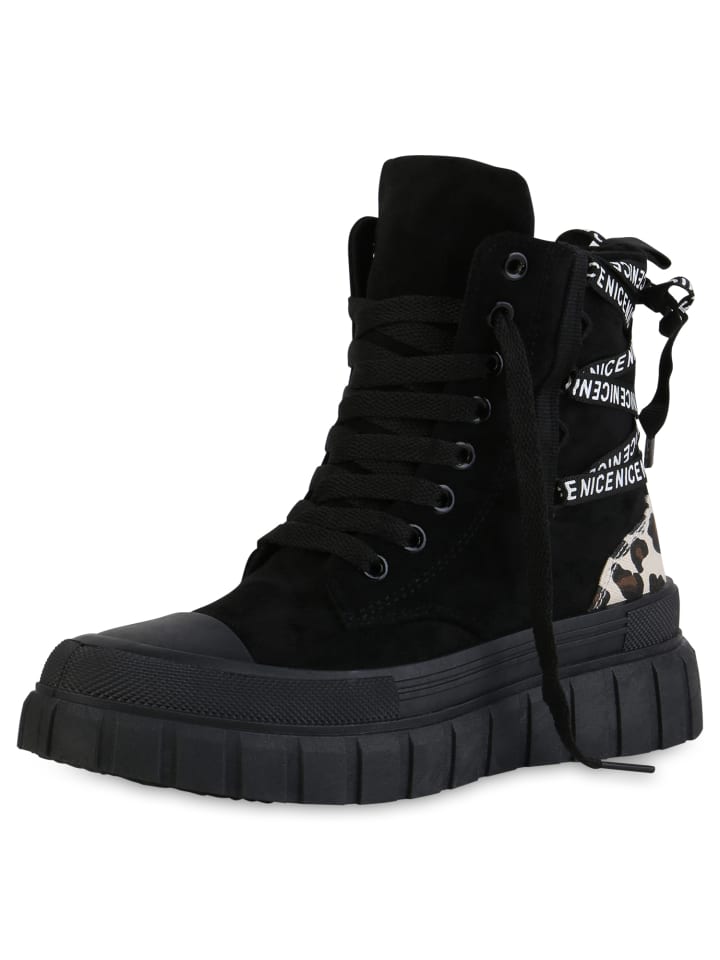 Высокие кроссовки VAN HILL, цвет schwarz leopard