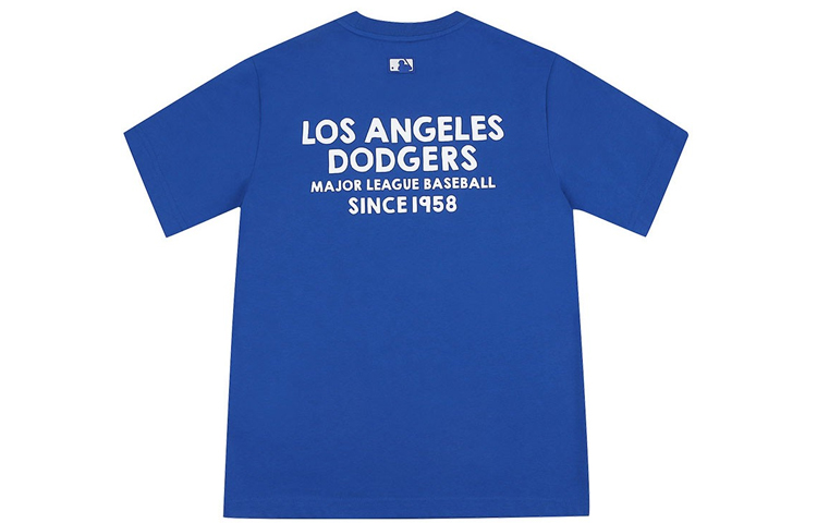 

Футболка с рукавом дроп-шоулдер унисекс синяя MLB