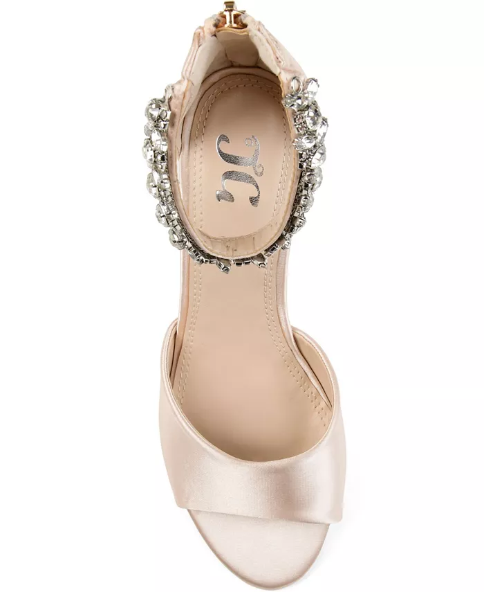 Женские босоножки Connor Wedges Journee Collection, коричневый/бежевый — фото 4