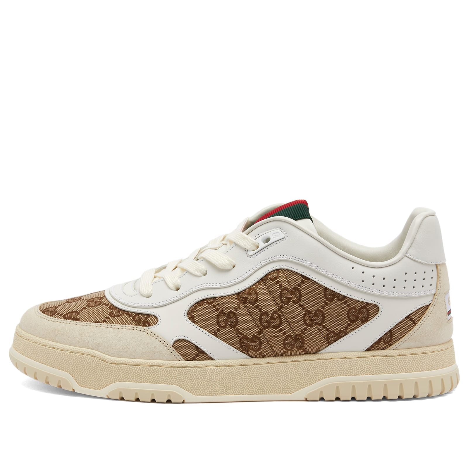 

Кроссовки Gucci Re-Web Gg Jacquard Sneaker, цвет White & Beige