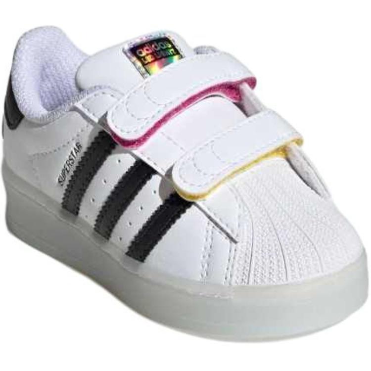 Кроссовки SUPERSTAR для малышей с защитой от истирания Adidas Originals, белый/черный — фото 4
