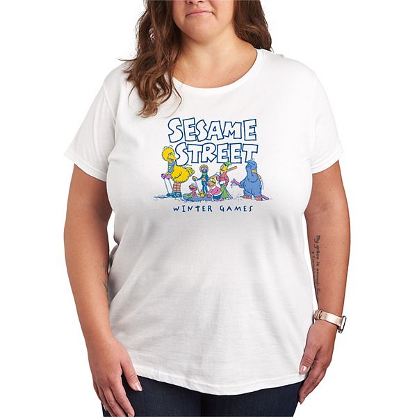 

Футболка Plus size с принтом Sesame Street Winter Games Licensed Character, White, Белый, Футболка Plus size с принтом Sesame Street Winter Games Licensed Character, White