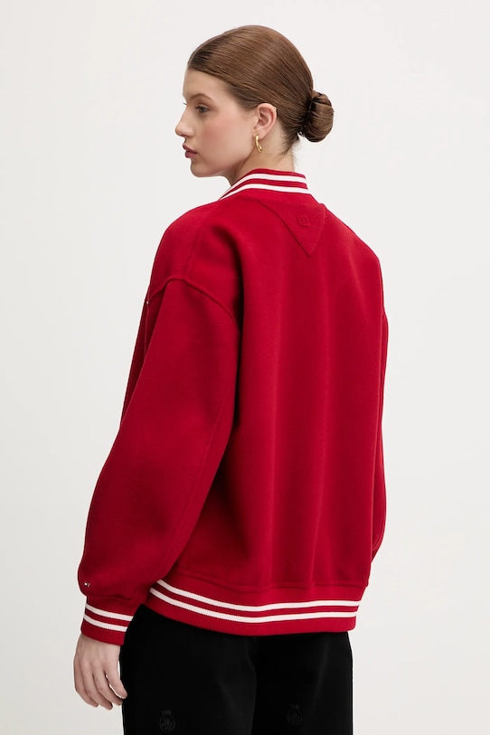 Шерстяная куртка-бомбер Tommy Hilfiger, красный — фото 3