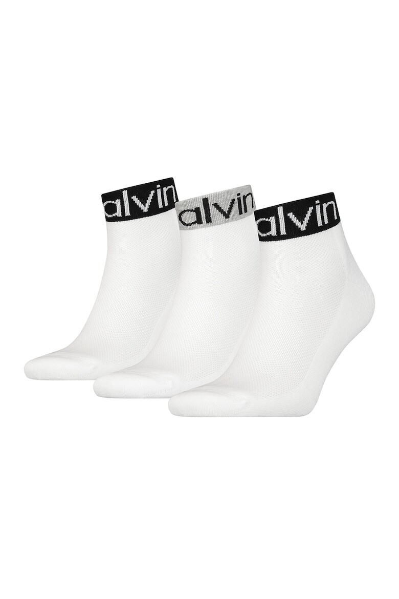 

Носки с логотипом - 3 пары Calvin Klein, белый