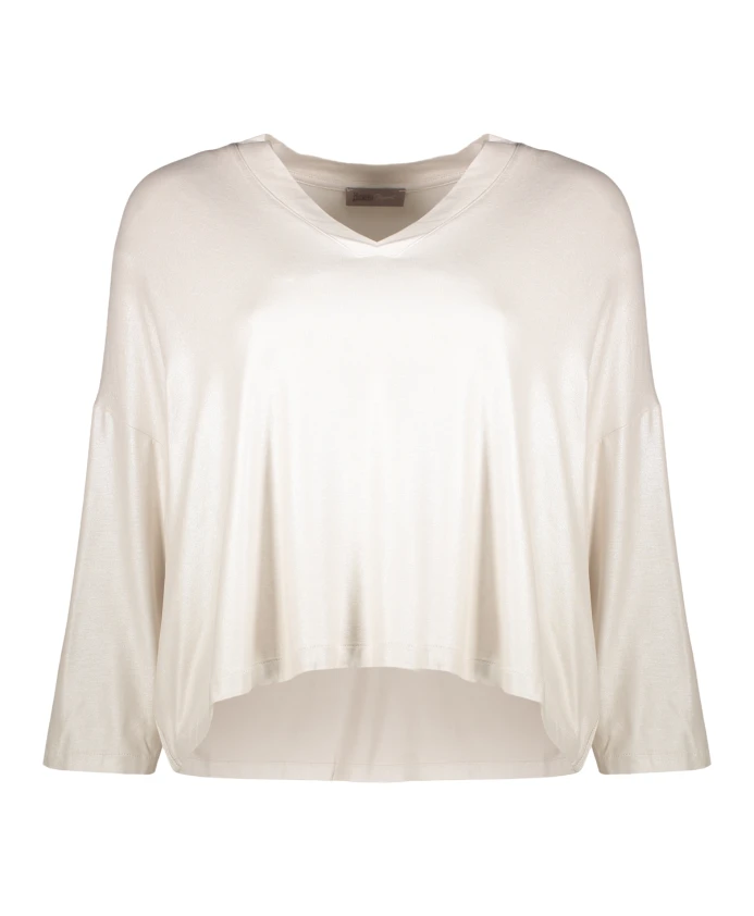 

Укороченная блузка нейтрального цвета с длинными рукавами Herno, бежевый