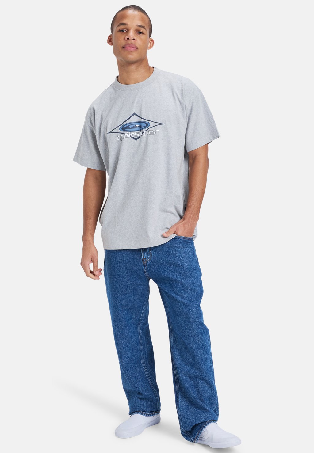 

Футболка с принтом ERA Quiksilver, серый