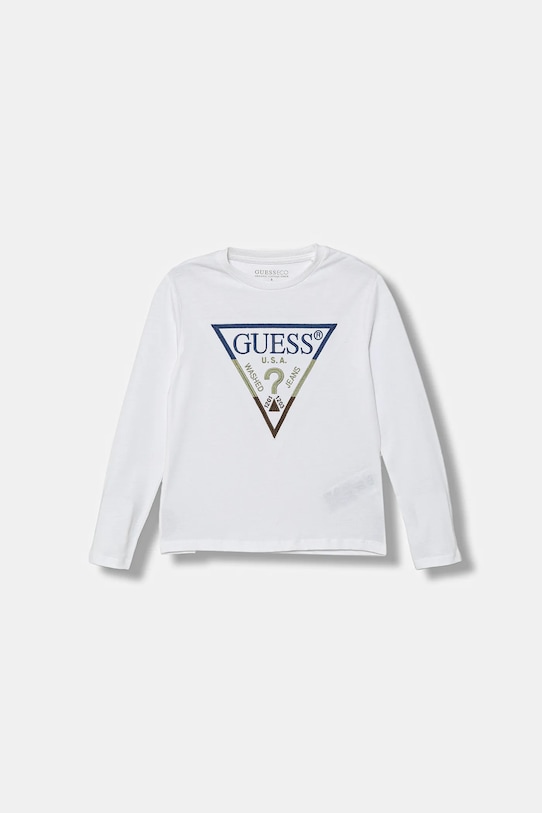 

Детская хлопковая водолазка Guess, белый