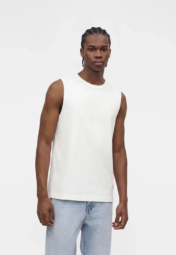 Майка-борцовка Gap, new off-white, цвет новый светло-бежевый — фото 4