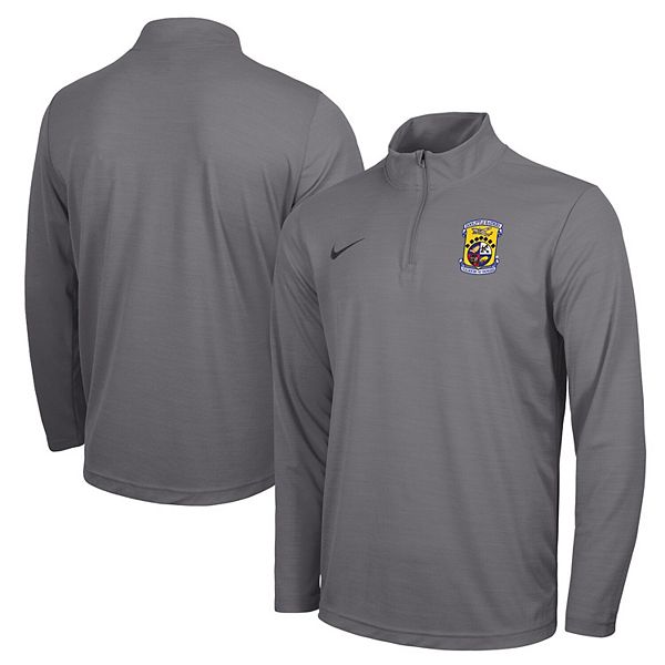

Толстовка с молнией на четверть Men's charcoal air force falcons rivalry intensity quarter-zip pullover Nike