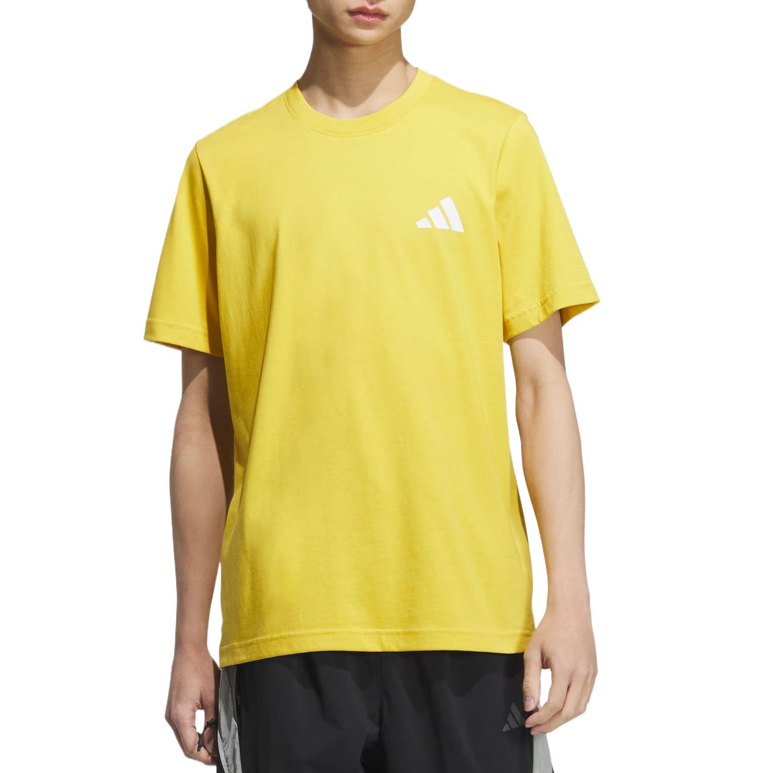 Adidas Футболка унисекс желтая — фото 3