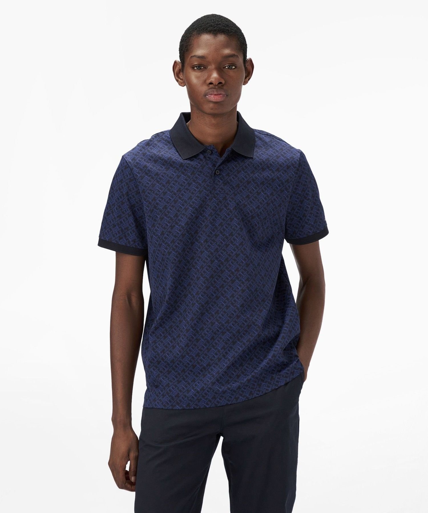 Поло с монограммой, стандартного размера TOMMY HILFIGER, Blue 0GY
