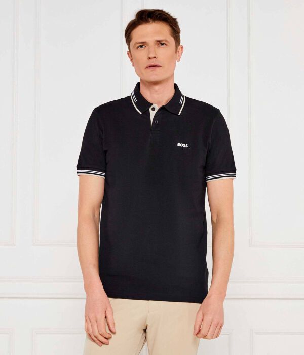 

Рубашка поло Slim fit Boss Green, черный