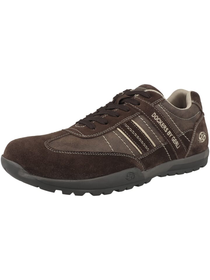 Кроссовки на шнуровке Dockers by Gerli Sneaker low 54HT001, темно-коричневый — фото 4