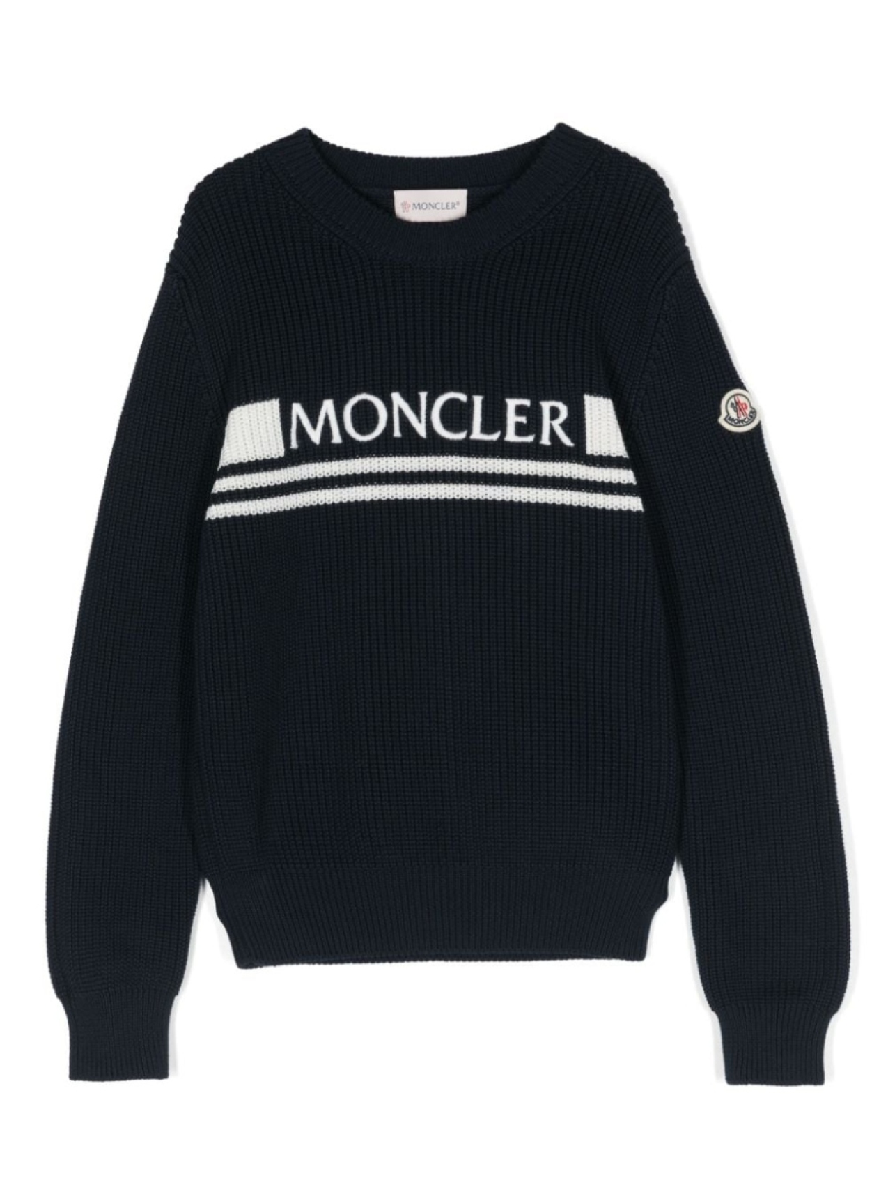 

Moncler Enfant джемпер с вышитым логотипом, синий