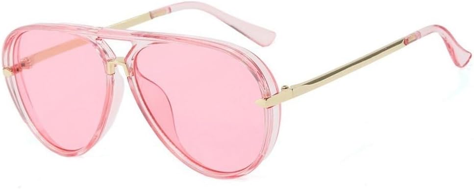 

Модные солнцезащитные очки с двойной перемычкой овальной формы для женщин и мужчин, роскошная металлическая оправа, винтажные солнцезащитные очки с защитой от УФ-излучения UV400 TKKTLLT, Golden Pink