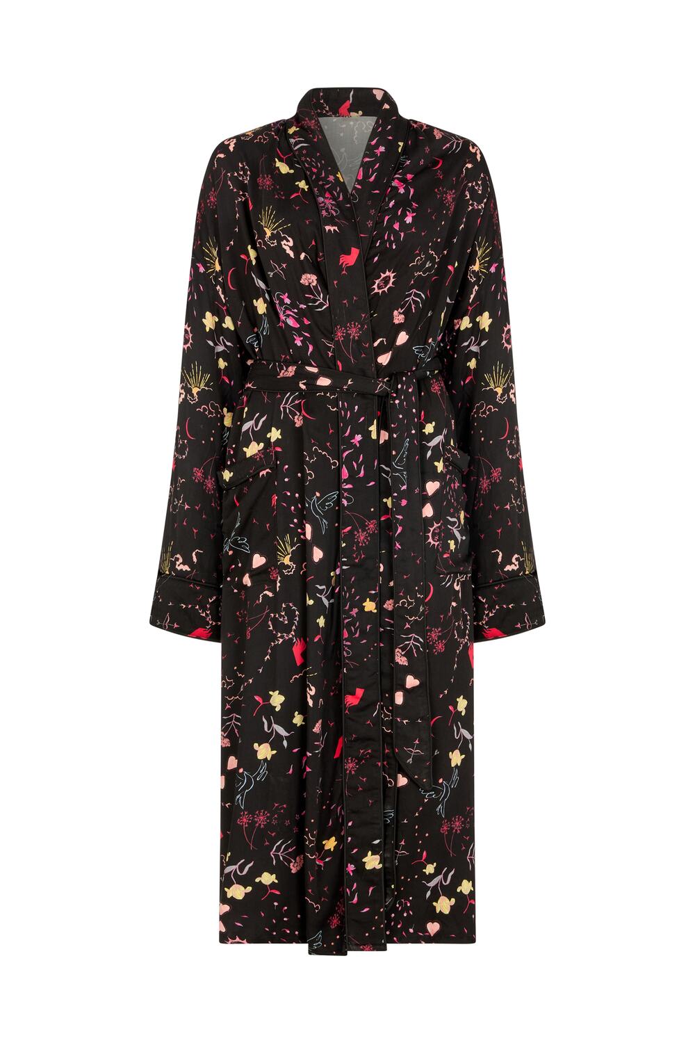 

Lily and lionel Длинный халат 'Corina' в черном цвете