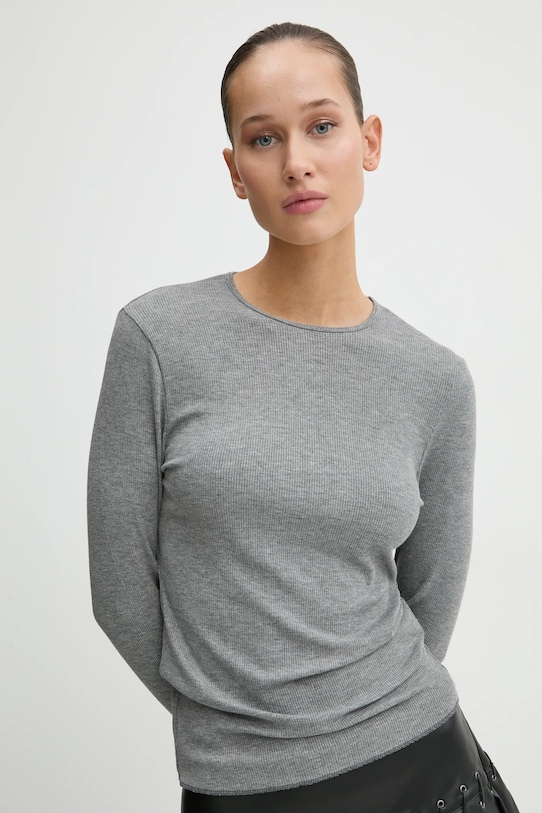 

Лонгслив Abercrombie & Fitch, серый