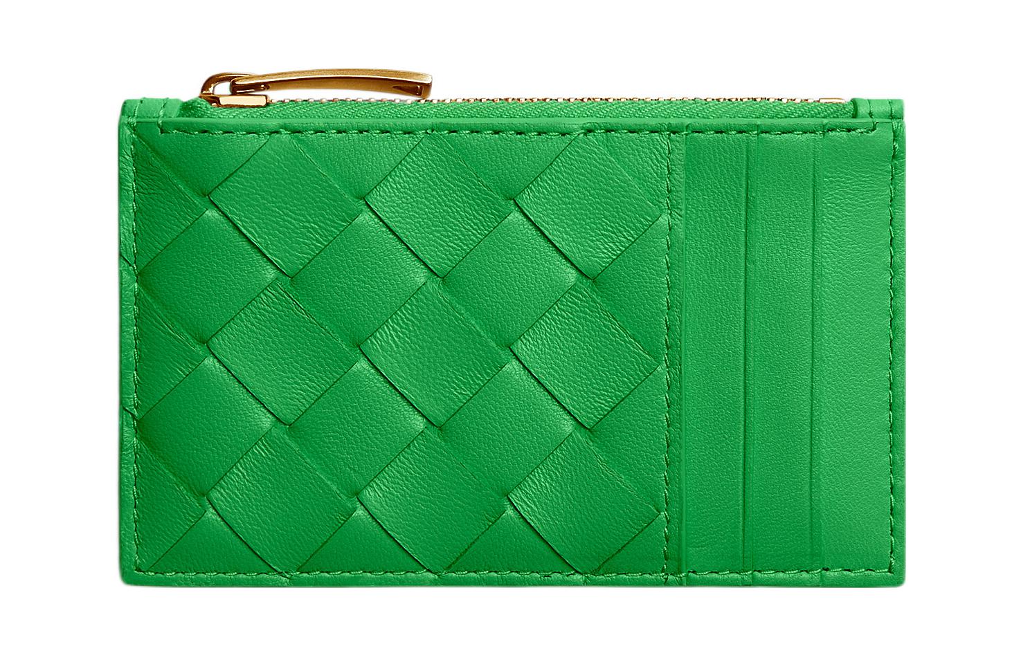 

Bottega Veneta Женский кардхолдер из коровьей кожи зелёный
