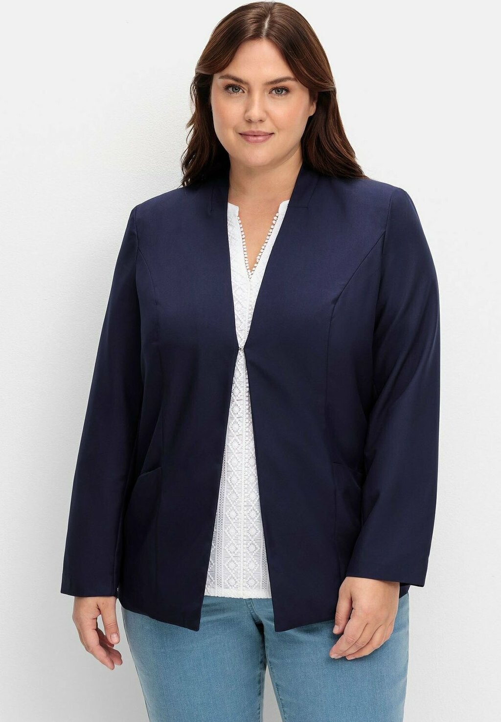 

Блейзер Sheego, темно-синий