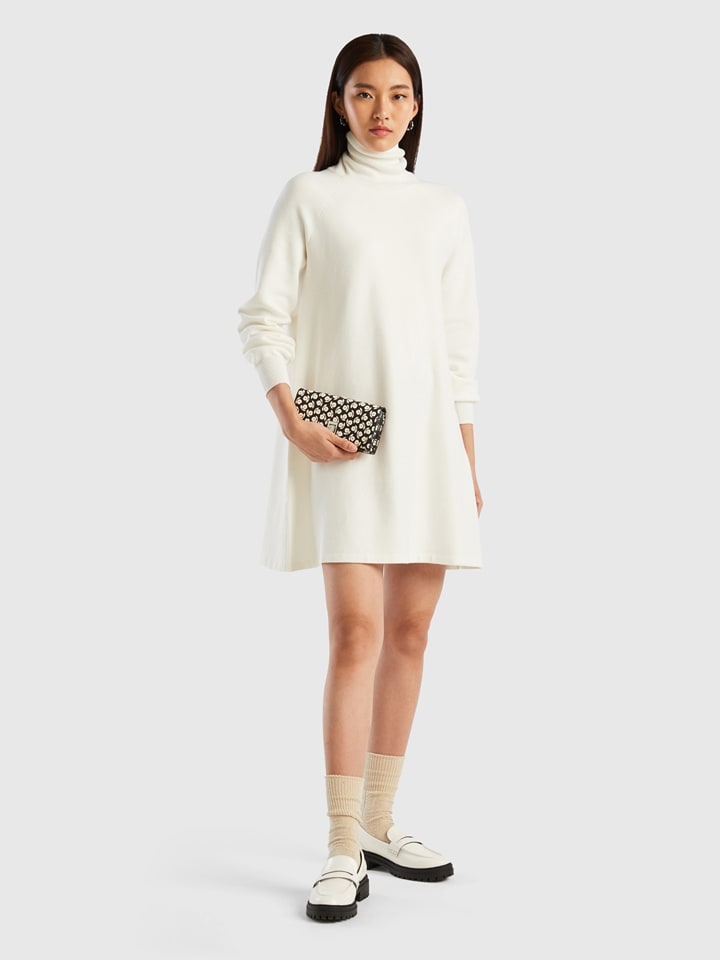 

Короткое платье Benetton, белый