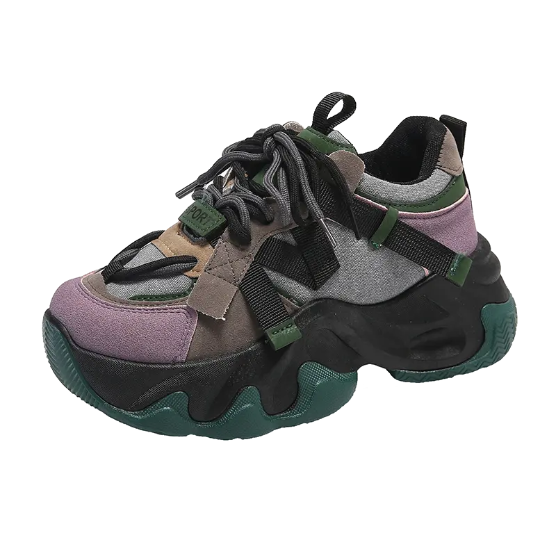 

Кроссовки ABCYLM Chunky Sneakers Women's Low-top, зеленый
