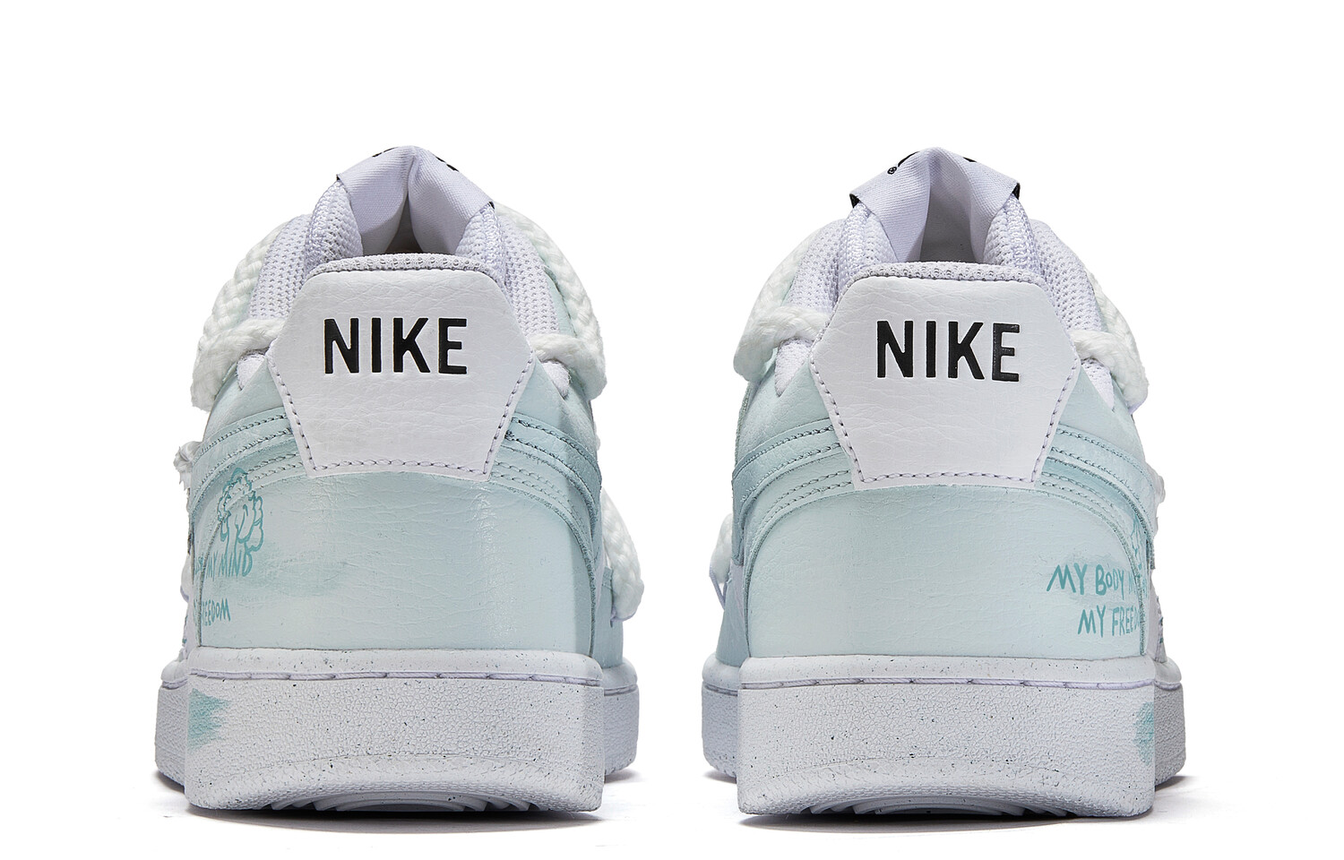 Мужские кроссовки для скейтбординга Nike Court Vision 1, Light Cyan — фото 3