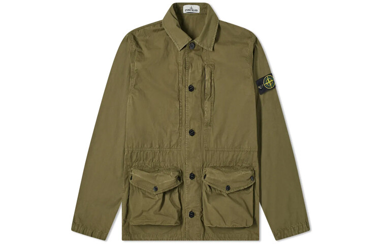 

Куртка мужская оливково-зеленая Stone Island, оливково-зеленый