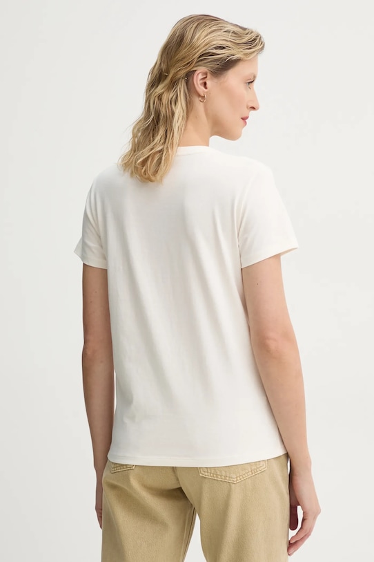 Хлопковая футболка THE PERFECT TEE Levi'S, бежевый — фото 3