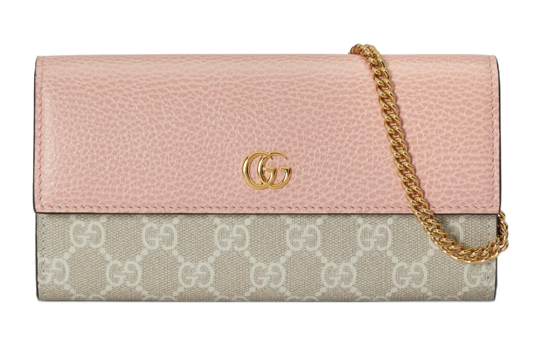 

GUCCI Сумка GG Marmont из ткани с кожаной цепью