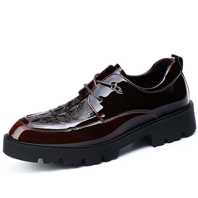 

SHUPATE Повседневные кожаные туфли мужские низкие коричневые, цвет Brown