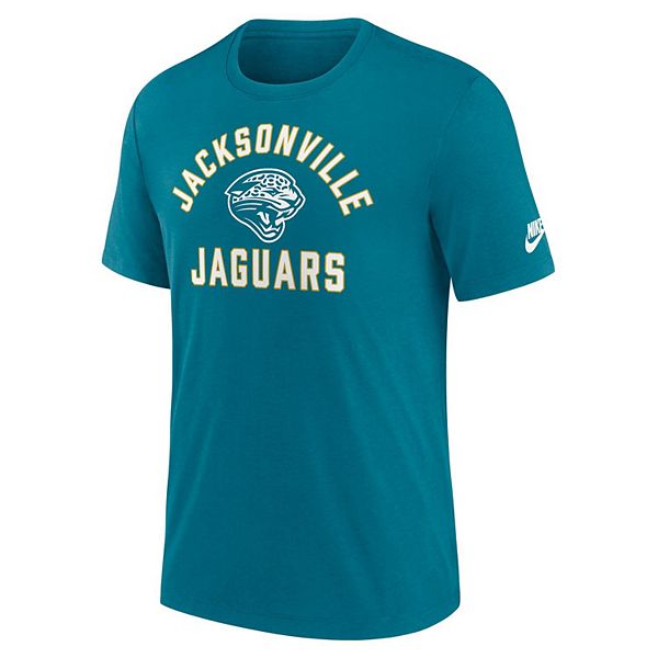 Мужская футболка teal jacksonville jaguars favorable timeline tri-blend Nike — фото 3