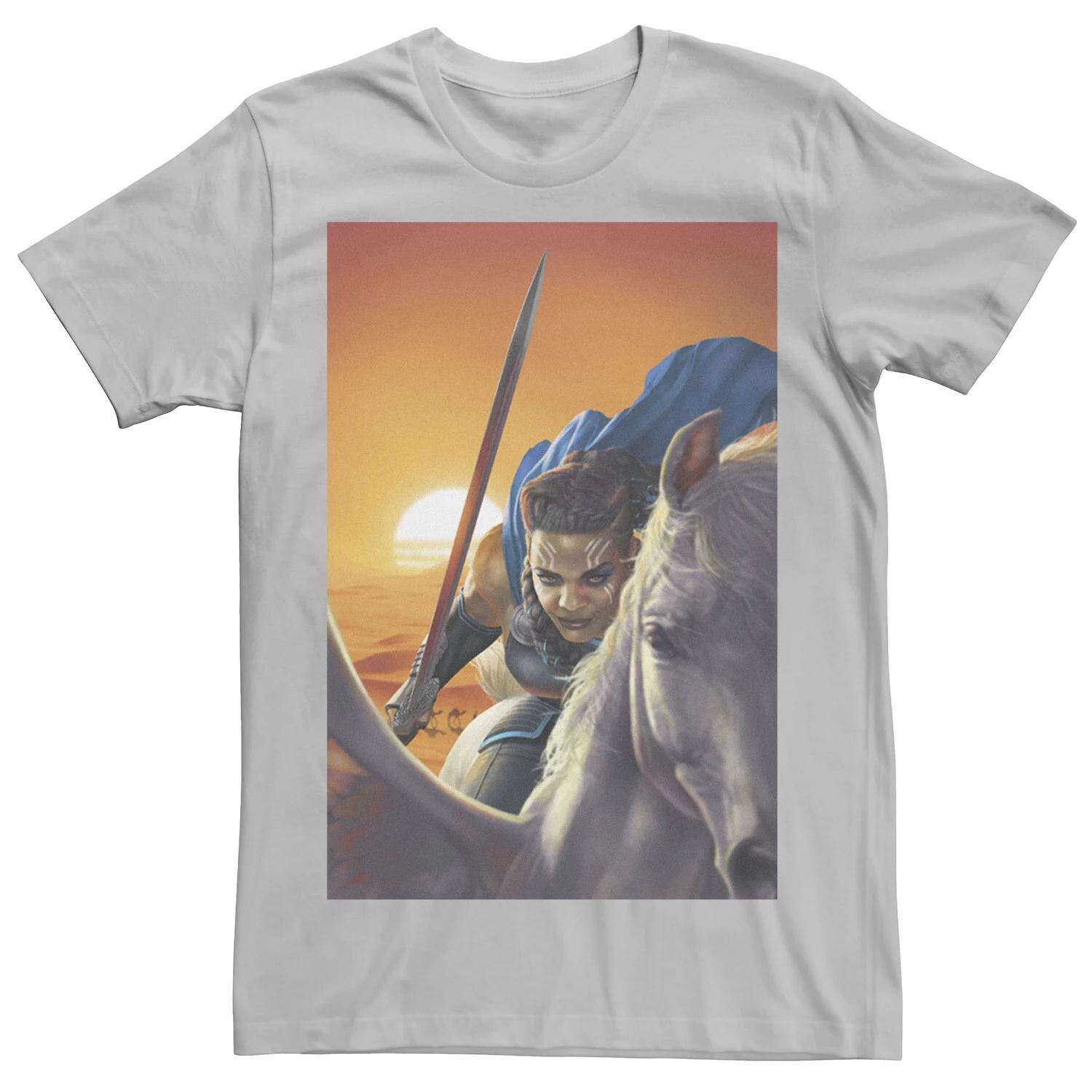 

Мужская футболка с графическим рисунком Avengers Valkyrie Sunset Ride Marvel