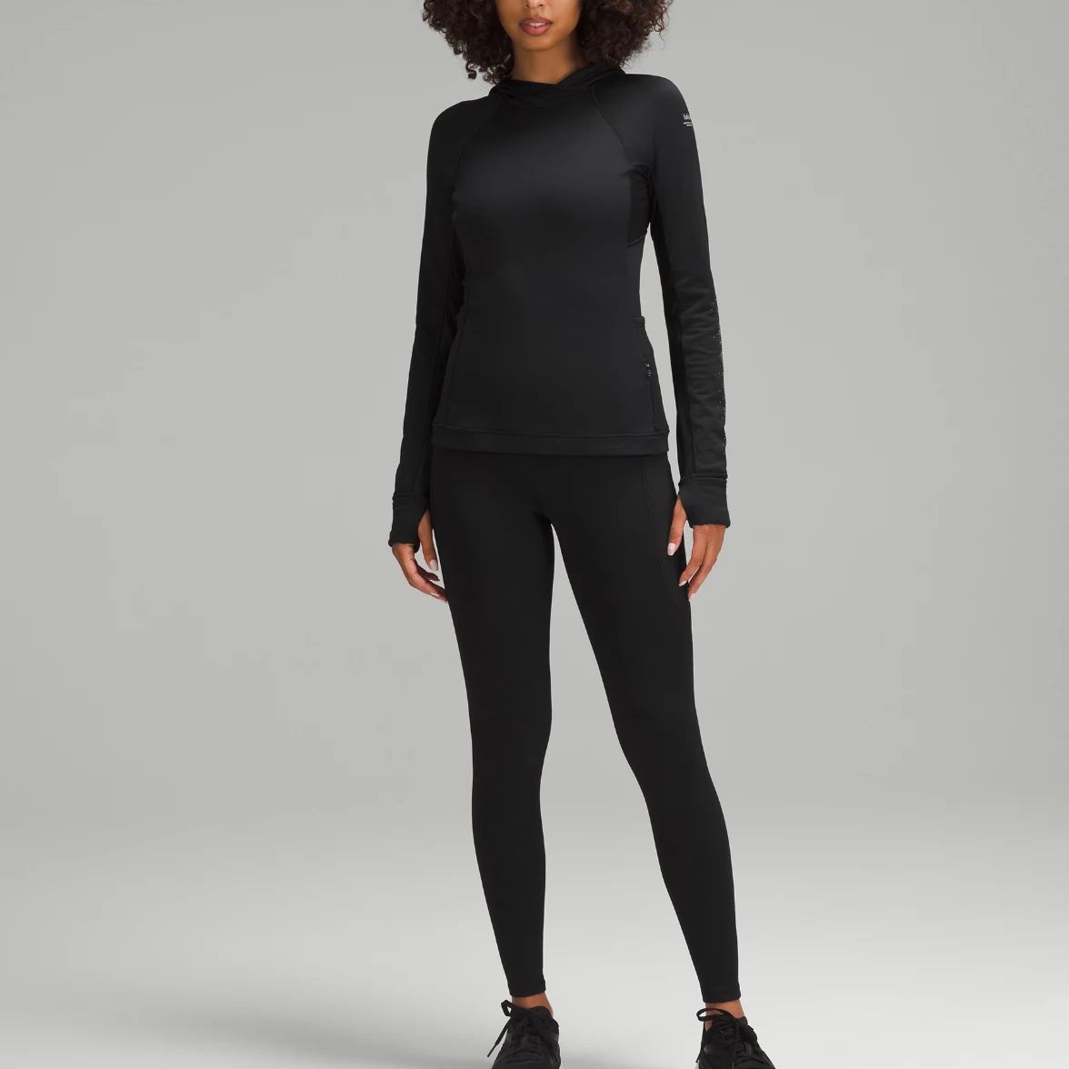 Lululemon Флисовая светоотражающая беговая худи спортивная одежда Women's Black — фото 4